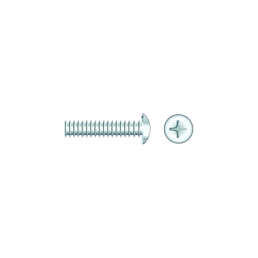 Seachoice 01817 Chrome Plated SS Phillips Machine Screws - Truss Head, 1/4-20 x 1"
