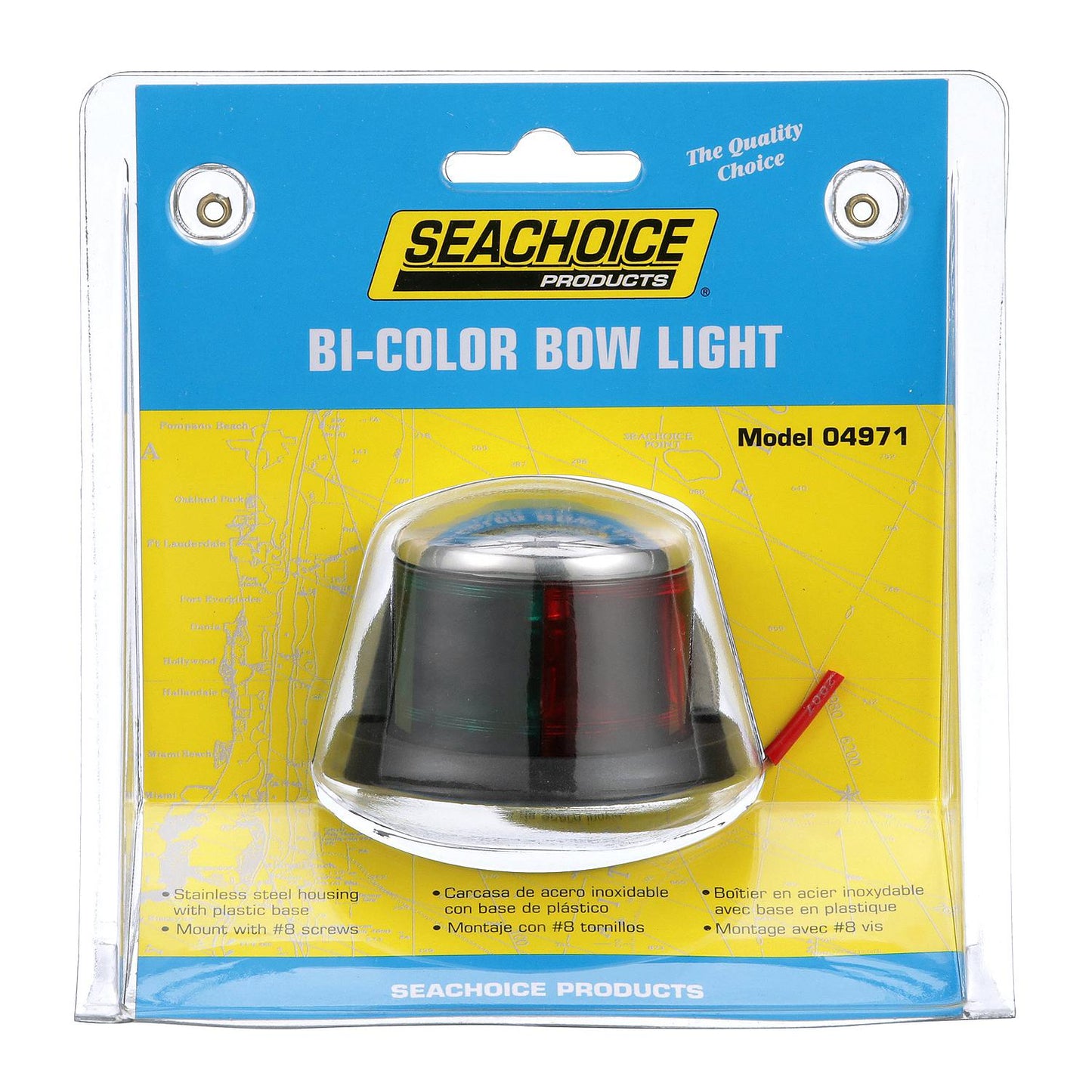 Seachoice Stainless Steel Streamline Bi-Color Bow Light