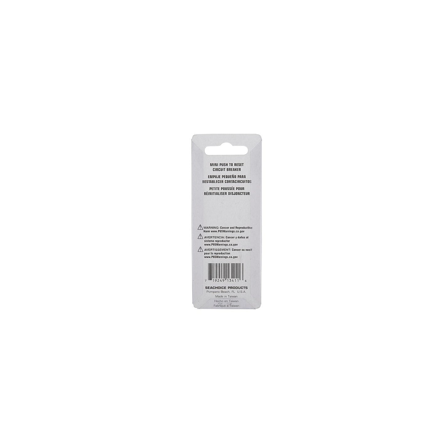 Seachoice Mini Push To Reset Circuit Breaker, 20 Amp
