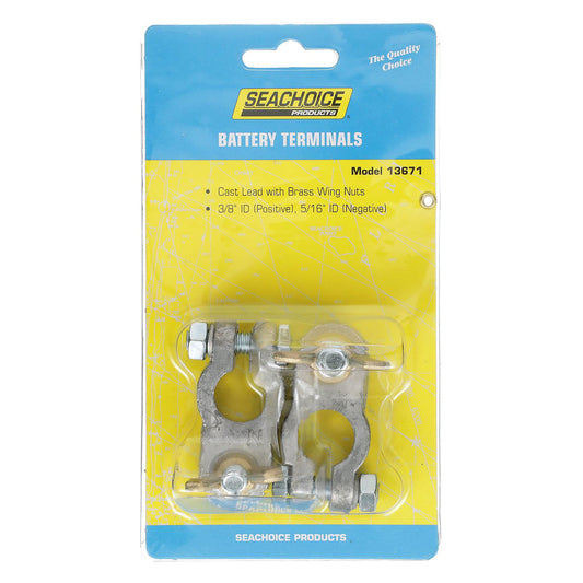 Seachoice Battery Terminal Set (Includes 3/8" Positive and 5/16" Negative)