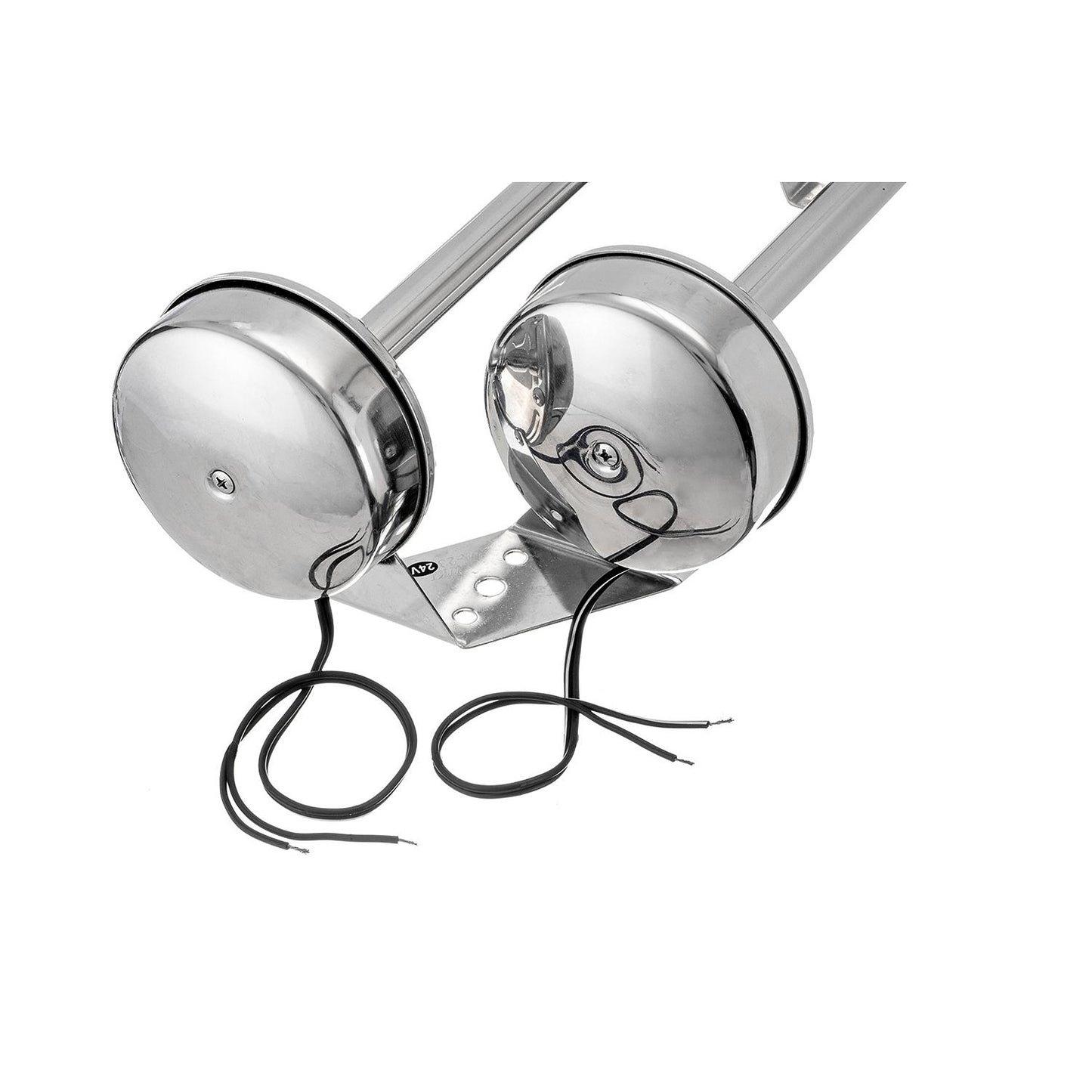 Seachoice 14631 Dual Trumpet Electric Horn, Stainless Steel