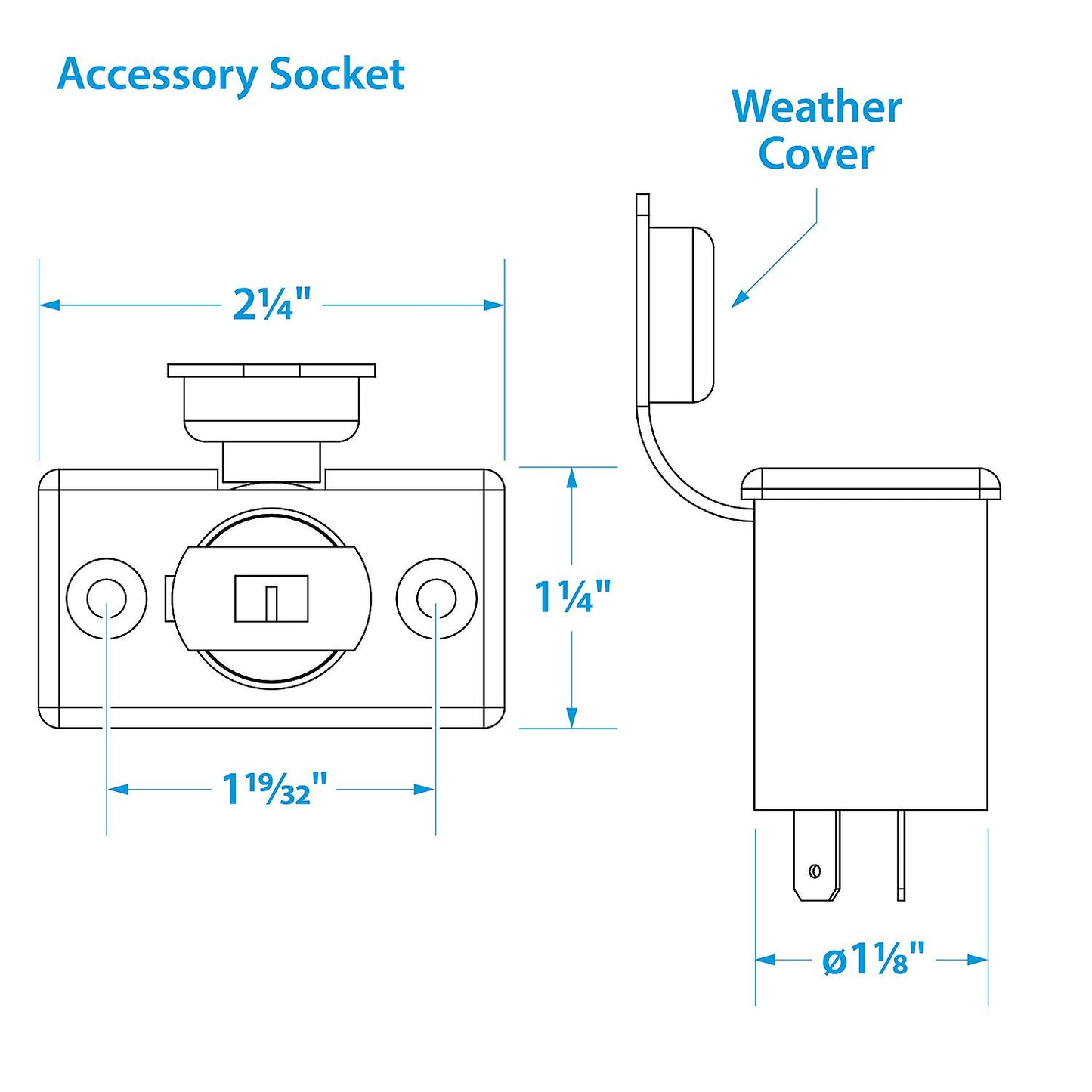 Seachoice Accessory Plug and Socket