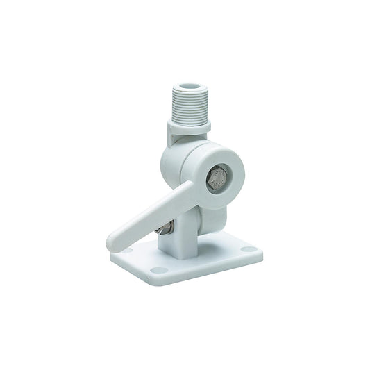 Seachoice 19500 Nylon Antenna Ratchet Mount, White, Bulk Pack