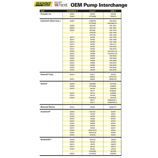 Seachoice 20341 12V Cube Electronic Fuel Pump Kit Includes 74 Micron Filter