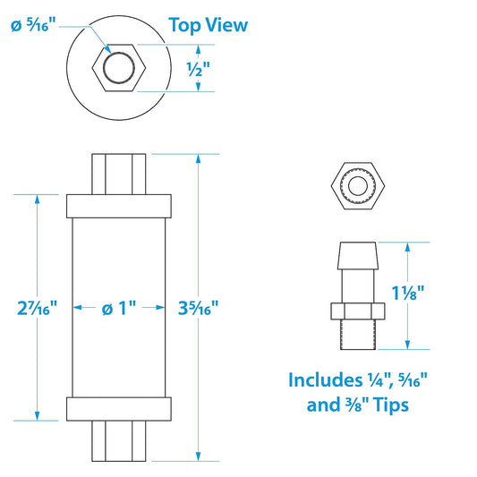 Seachoice 20941 Universal In-Line Fuel Filter
