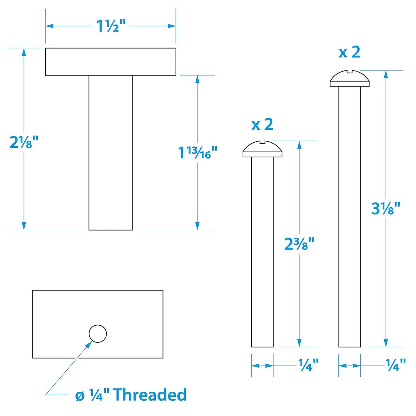 Seachoice Mounting Bolt and Isolator For Motorguide (Sold as Set of 4)
