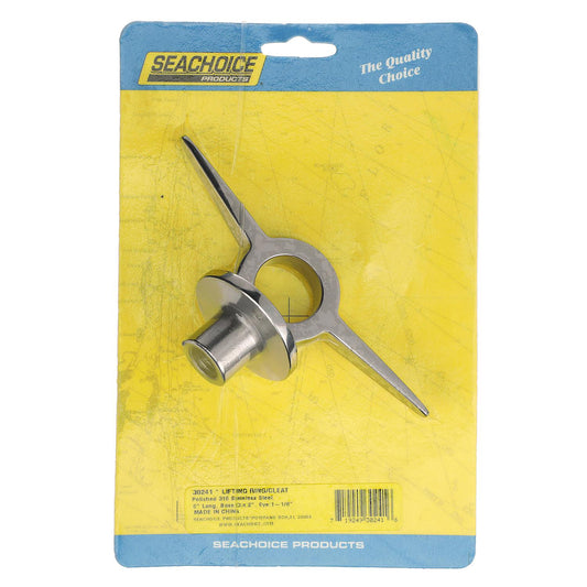 Seachoice Stainless Steel Lifting Ring With Cleat 6" With 1-1/8" Eye