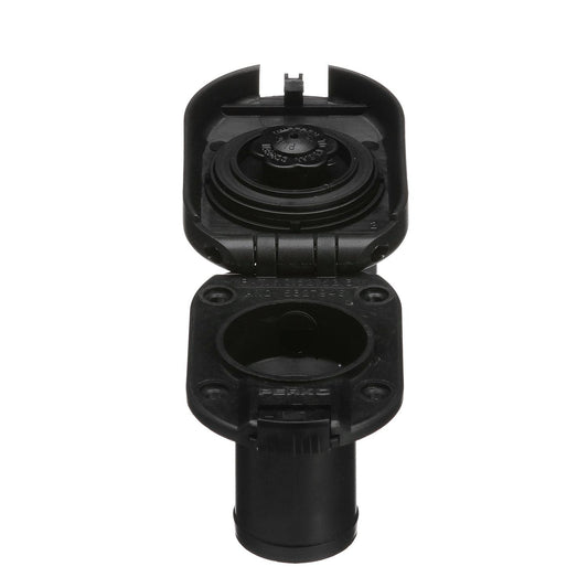 Seachoice Molded Plastic Gas Deck Fill With Vent and Cap (Hinge Flip Top) For 1-1/2" Hose