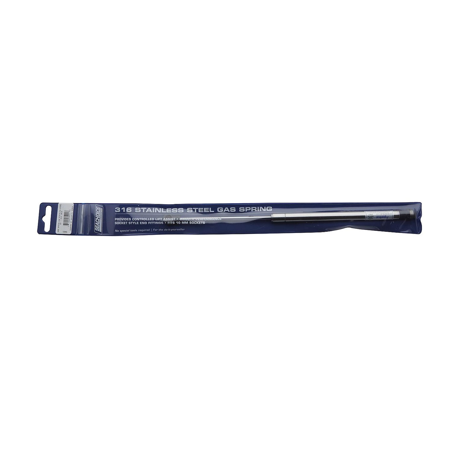Seachoice 35223, 316 Stainless Steel Gas Spring
Compressed: 9.5", Extended 15"