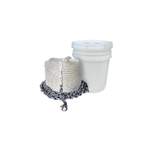 Seachoice 44569 Anchor Rode - 5/8" x 300' 3-Strand Nylon Rope and 5/16" x 20' Chain With 3/8" Shackle