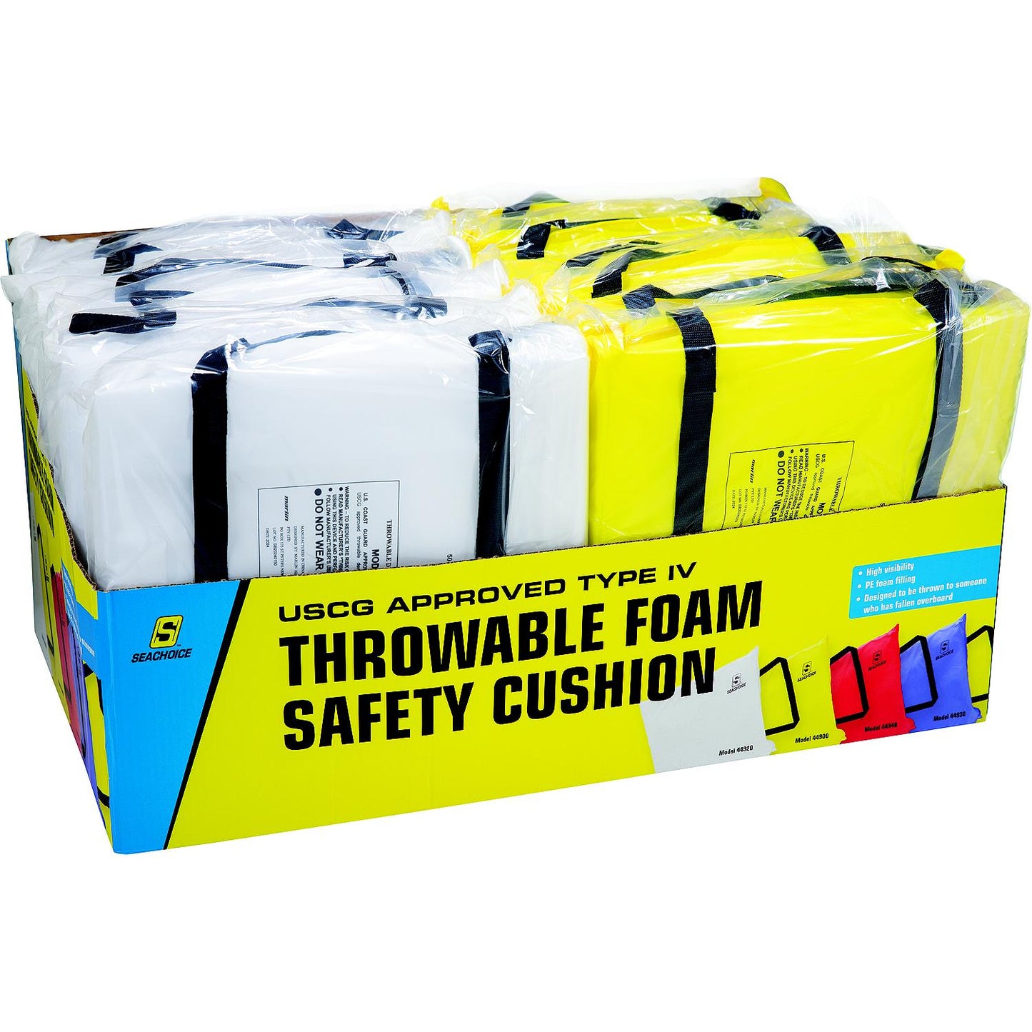 Seachoice 44950  Type IV Throwable Foam Safety Cushions in Retail Display Box