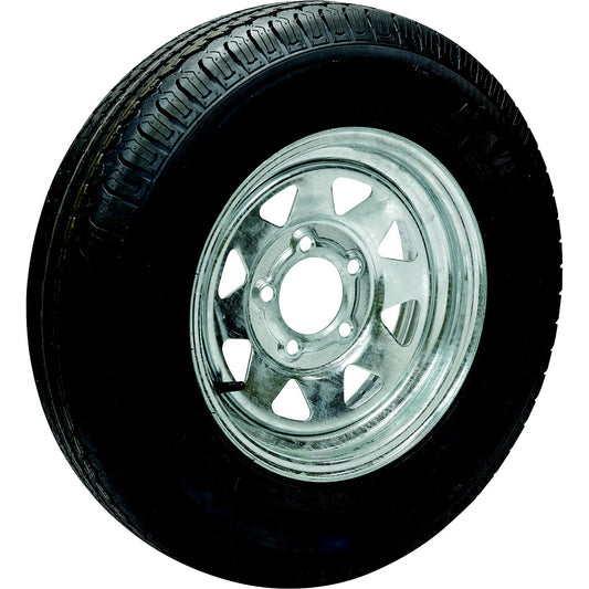 Seachoice 53424 ST205/75D15C/5H KR558 15" Galvanized Spoke, 5 Lug Bias Tire & Wheel Assembly
