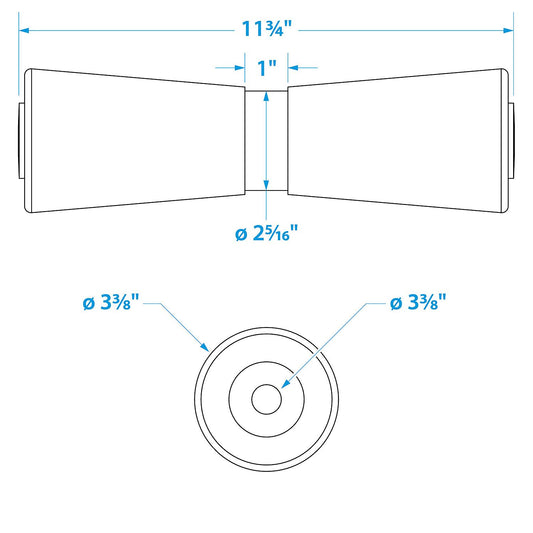 Seachoice Heavy Duty Keel Roler-12 -5/8 Id(Bulk