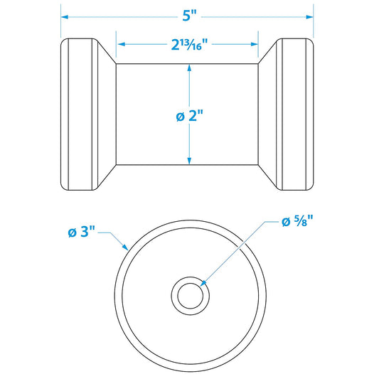 Seachoice Spool Roller-5 -5/8 Id(Bulk)