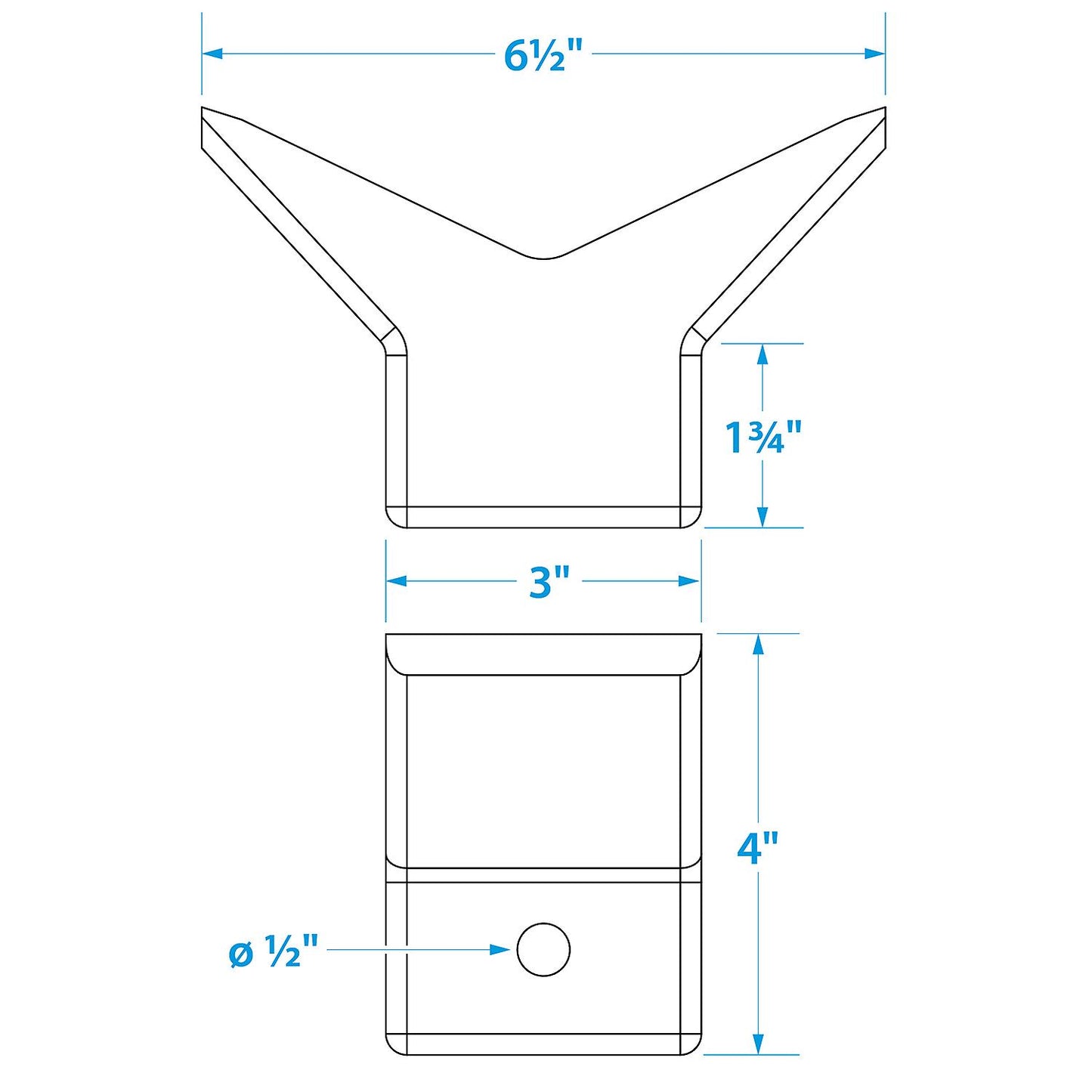Seachoice Bow Stop-3 X3 -1/2 I.D.(Bulk)