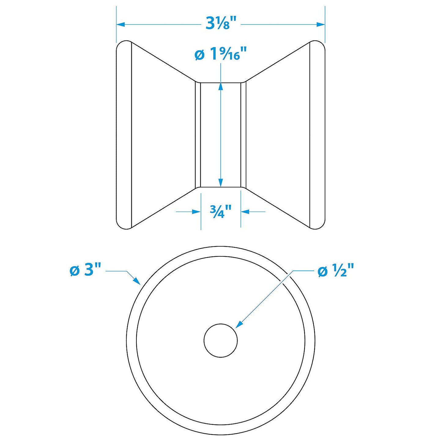 Seachoice Bow Roller, Bulk