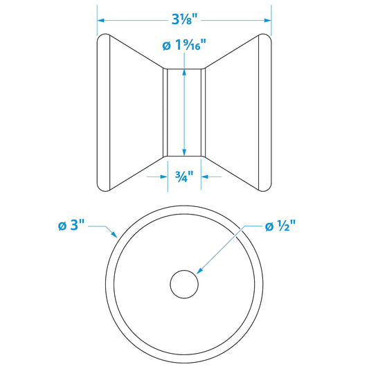 Seachoice Bow Roller, Bulk