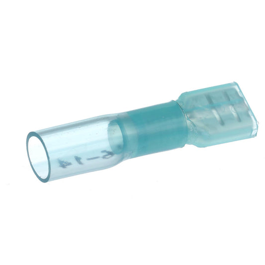 Seachoice 60291 3-to-1 Heat Shrink Insulated Quick Disconnect, 16-14 Ga., 0.250" Female, Blue, 25-Pack