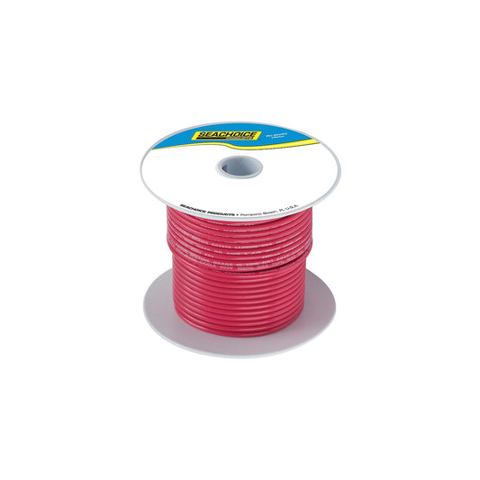 Seachoice 63064 Tinned Copper Marine Wire, 10 AWG, Red, 100'