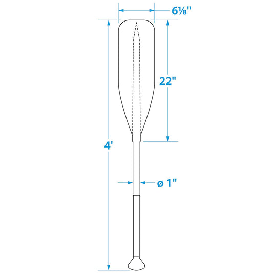 Seachoice 71121 Synthetic Paddle With Aluminum Shaft, 4'