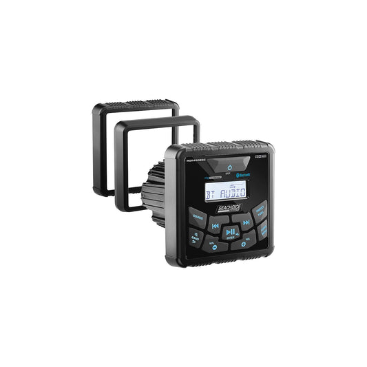 Seachoice 72106 Bluetooth® In-Dash Marine Gauge Stereo, Square Face