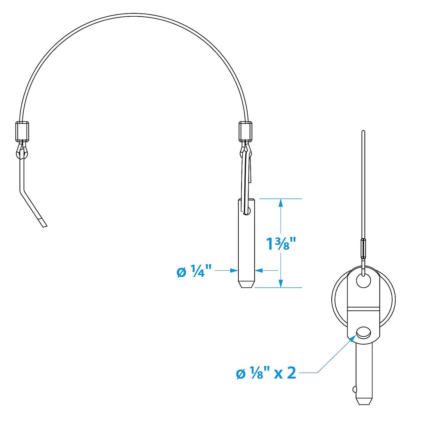 Seachoice Stainless Steel Quick-Disconnect Release Pins (2 Per Pack)