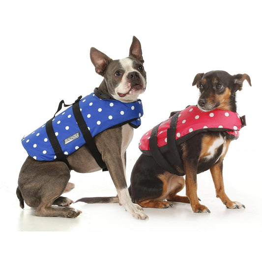 Seachoice 86280 Dog Life Vest - Blue Polka Dot, Sm