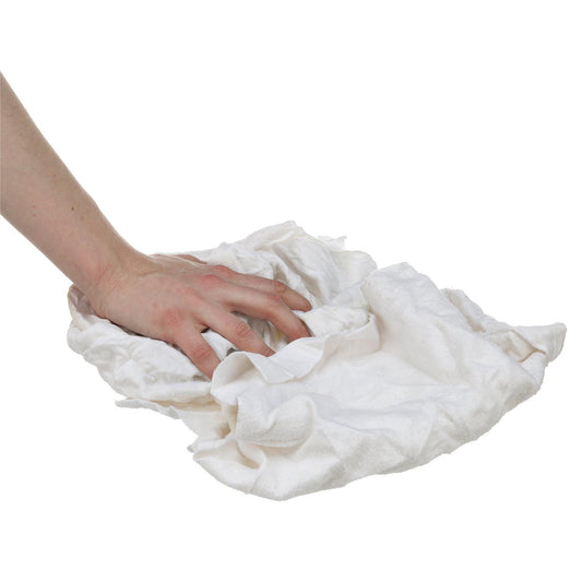Seachoice 90004 Recycled White Fleece Wiping Cloths, 1-lb. Bag
