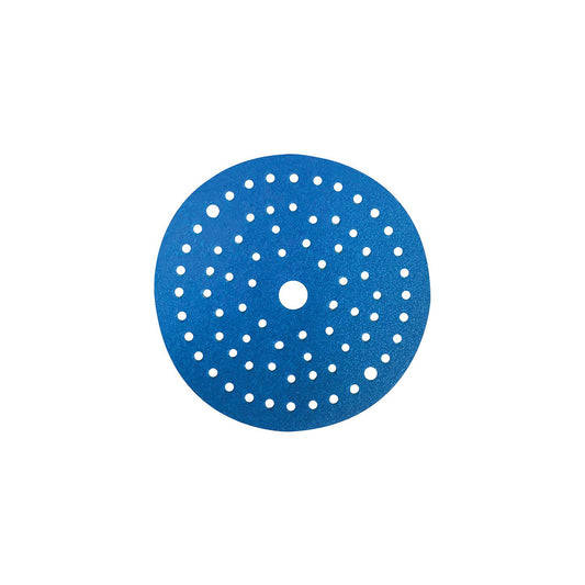 Seachoice 91953 Blue Ceramic Hook & Loop Discs with Vacuum Holes, Grade: 120