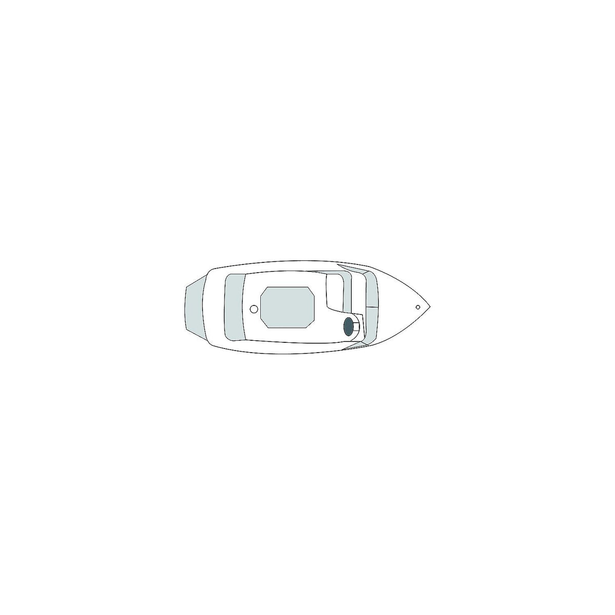 Carver 79003 Flex-Fit PRO™ Poly-Flex II Fish & Ski Boats I/0 or O/B, Slate Gray-Supply Nautica