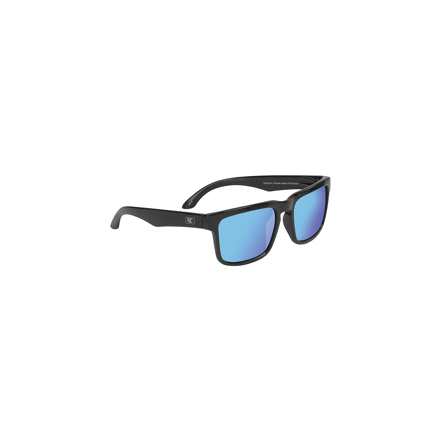 Yachter's Choice 43615 "Kauai" Polarized Sunglasses Black Frame, Blue Mirror