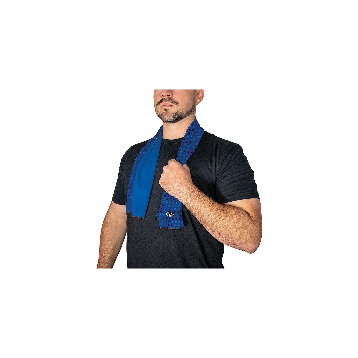 Yachter's Choice 48100 Reversible Cooling Towel, Blue-Supply Nautica