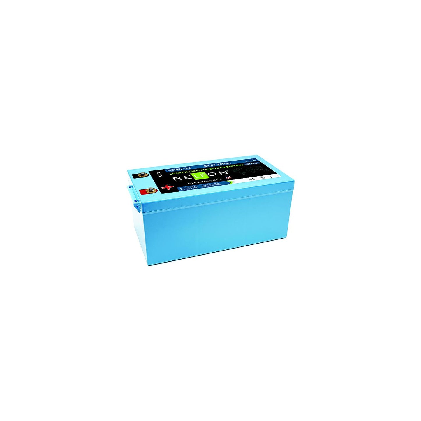 RELiON RB24V100 LiFePO4 Lithium Iron Phosphate 24V Battery, Group 24