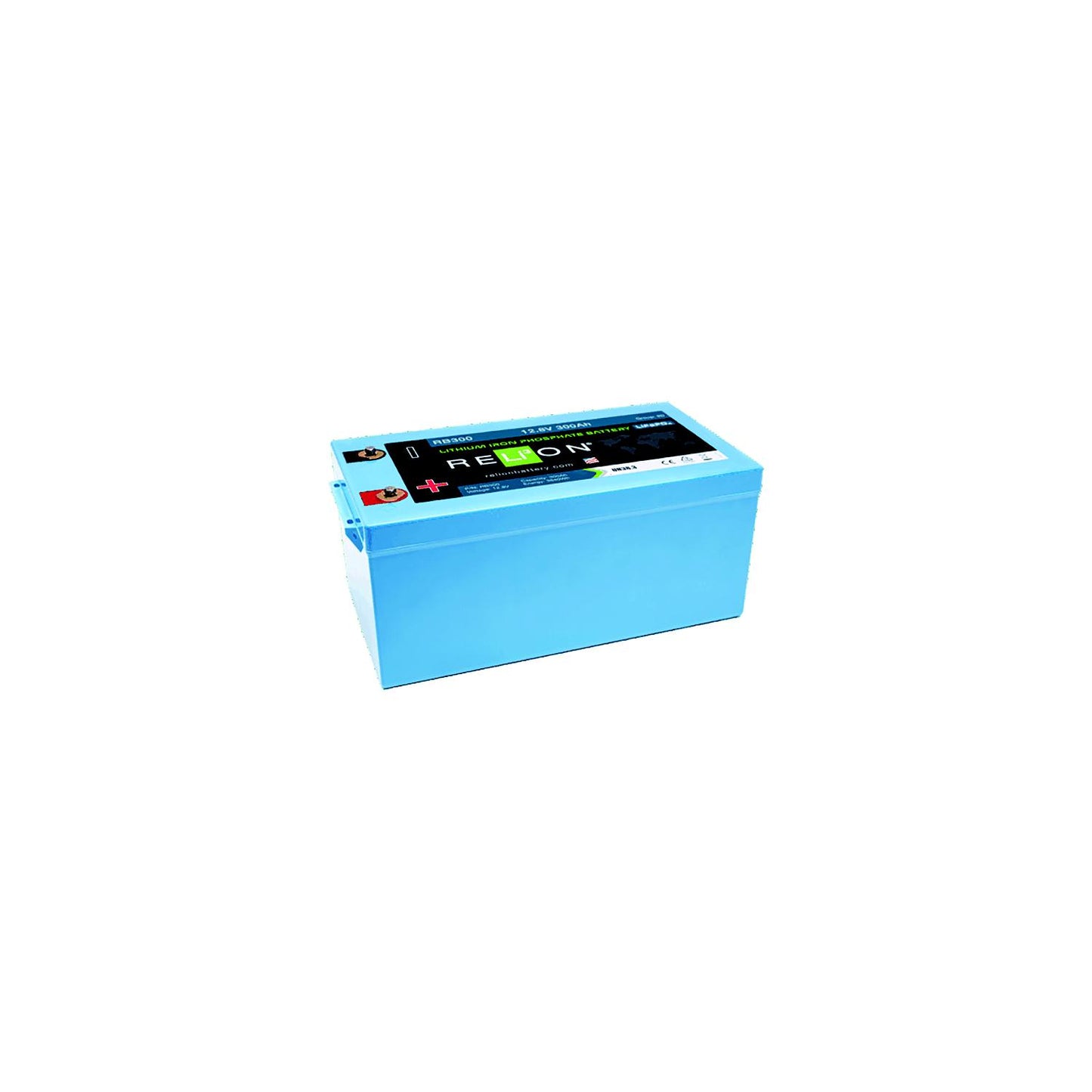 RELiON RB300 LiFePO4 Lithium Iron Phosphate 12V Battery, Group 8D