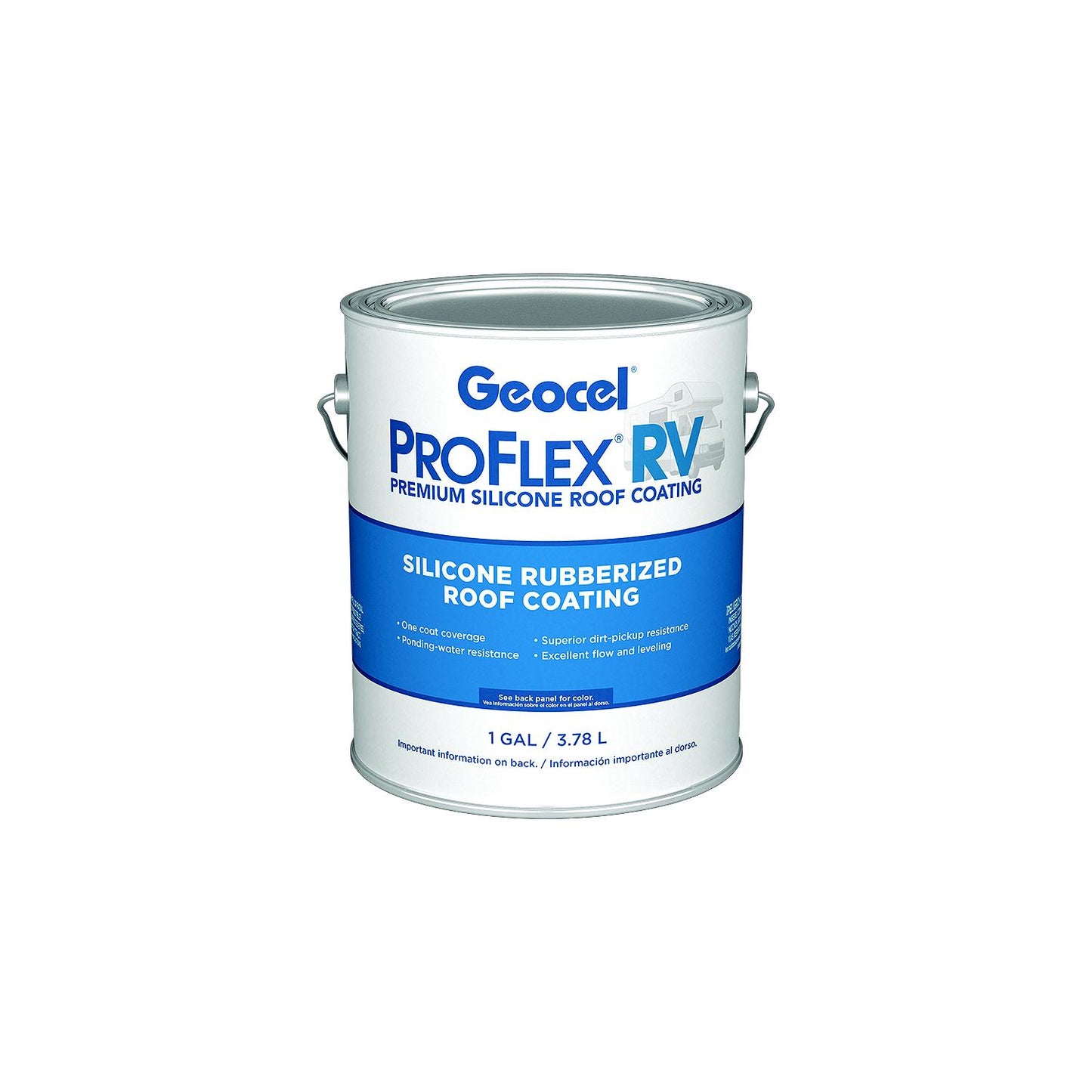 Geocel KSRV4430016 Pro Flex® RV Silicone Rubberized Roof Coating, 1 Gal