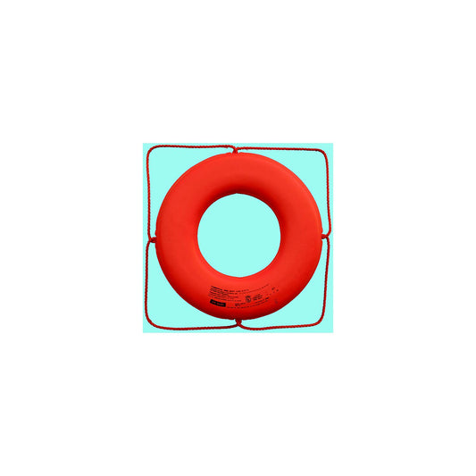 Jim-Buoy Closed Cell Foam U.S.C.G. Approved Life Ring With Rope Molded Into Core