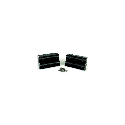 Caliber 23053BK Bunk Wrap 2" x 6" End Cap Only, Black, 4/pk