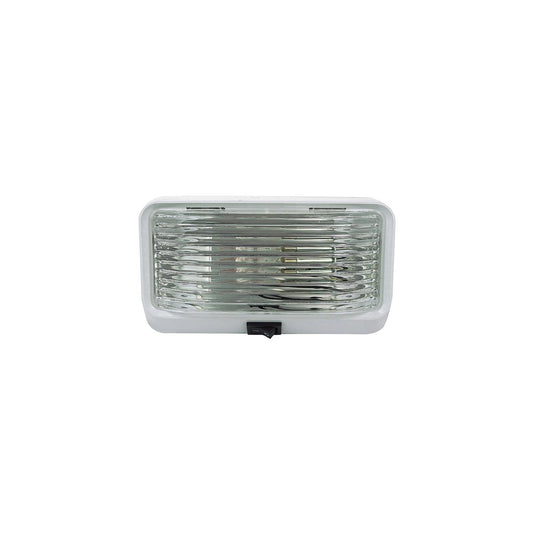 FulTyme RV Rectangular Porch/Utility Light w/Switch, Clear