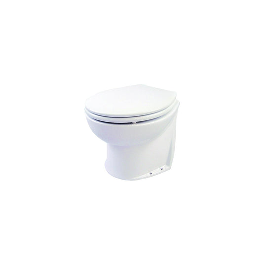 Deluxe Straight Back Electric Flush Toilet w/Raw Water Rinse