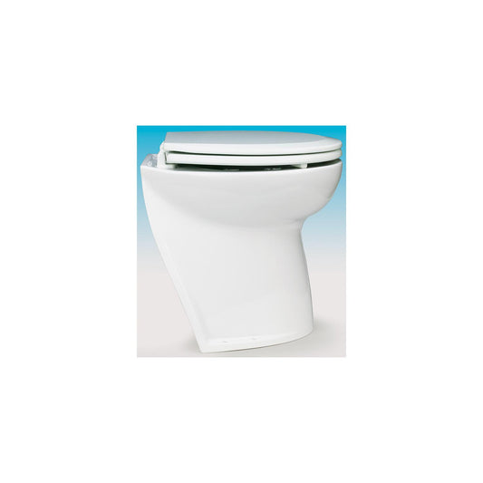 Deluxe Slant Back Electric Flush Toilet w/Raw Water Rinse