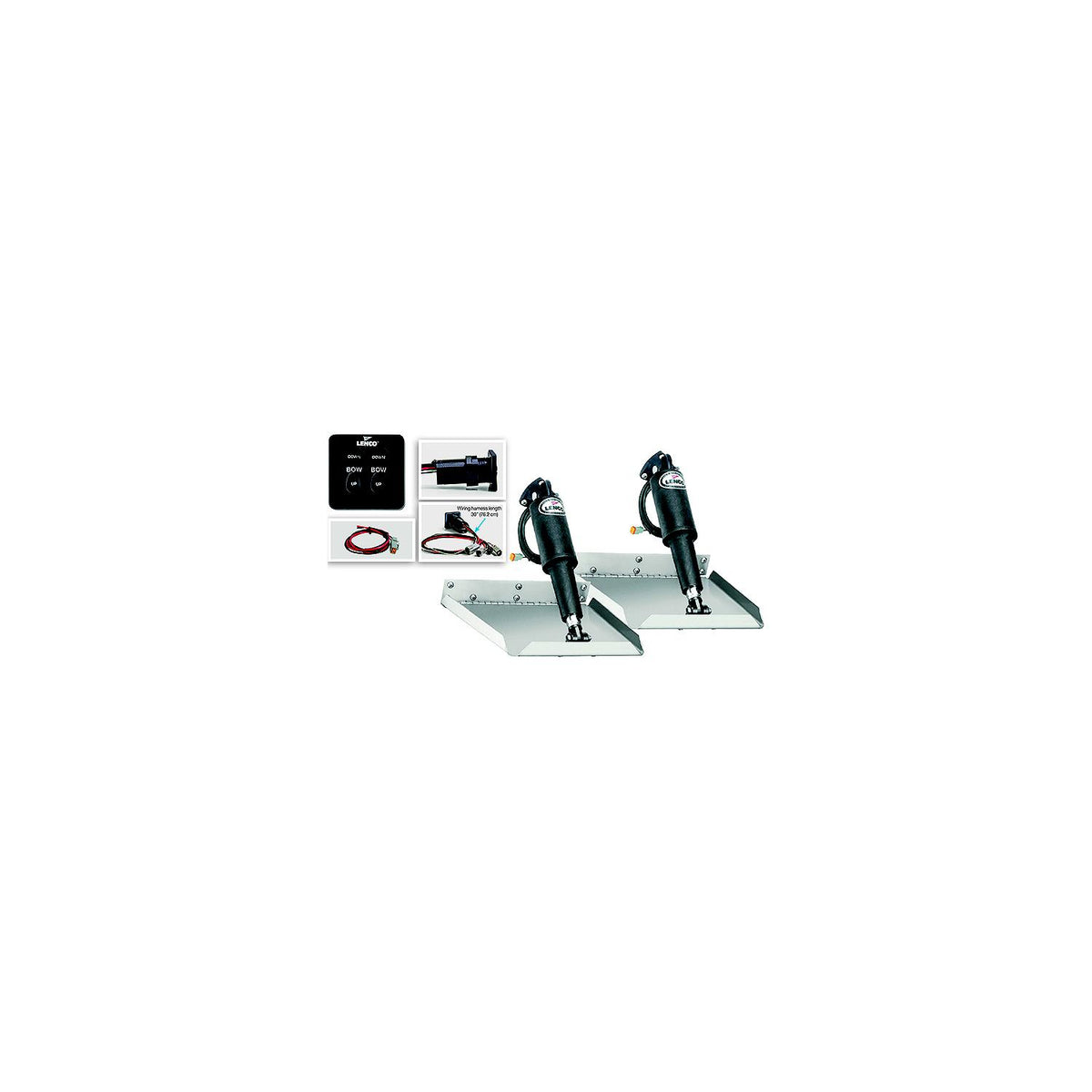 12" x 12" Edge Mount Electric Trim Tab Kit w/122 Switch-Supply Nautica