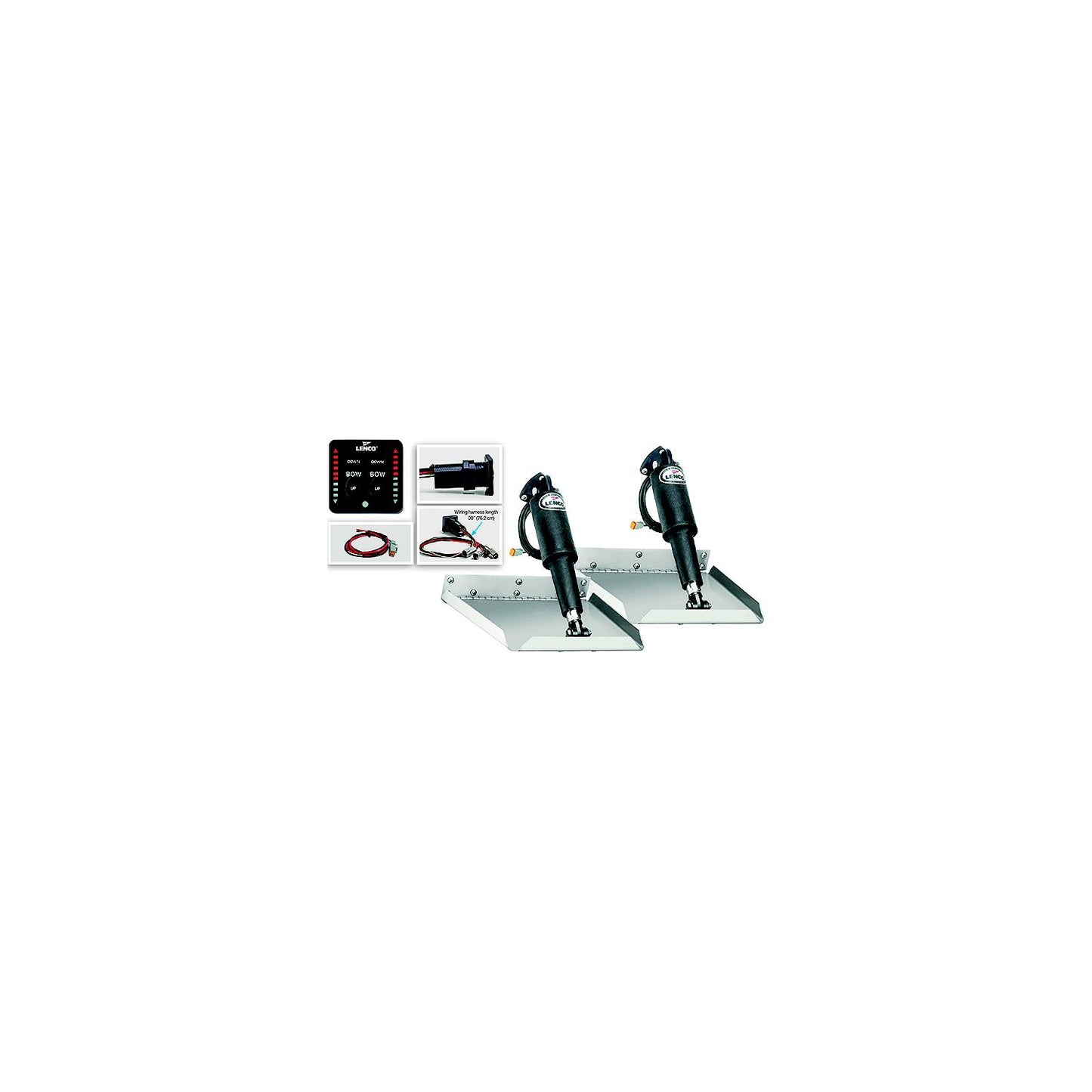 12" x 12" Edge Mount Electric Trim Tab Kit w/LED Indicator Switch