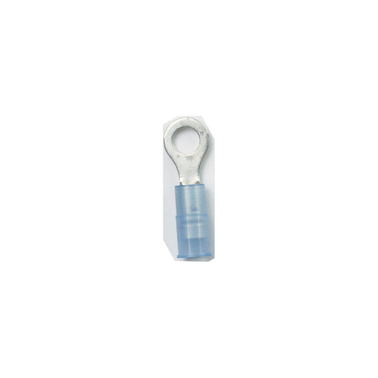 Ancor 220214 Marine Grade Nylon Insulated Ring Terminals, 1/4" Fastener, 16-14 Wire, Blue, 100/Pk