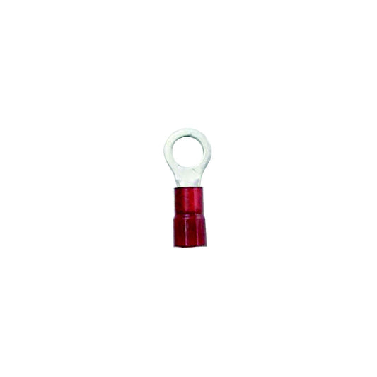 Ancor 230205 Marine Grade Nylon Insulated Ring Terminals, 5/16" Fastener, 22-18 Wire, Red, 5/Pk