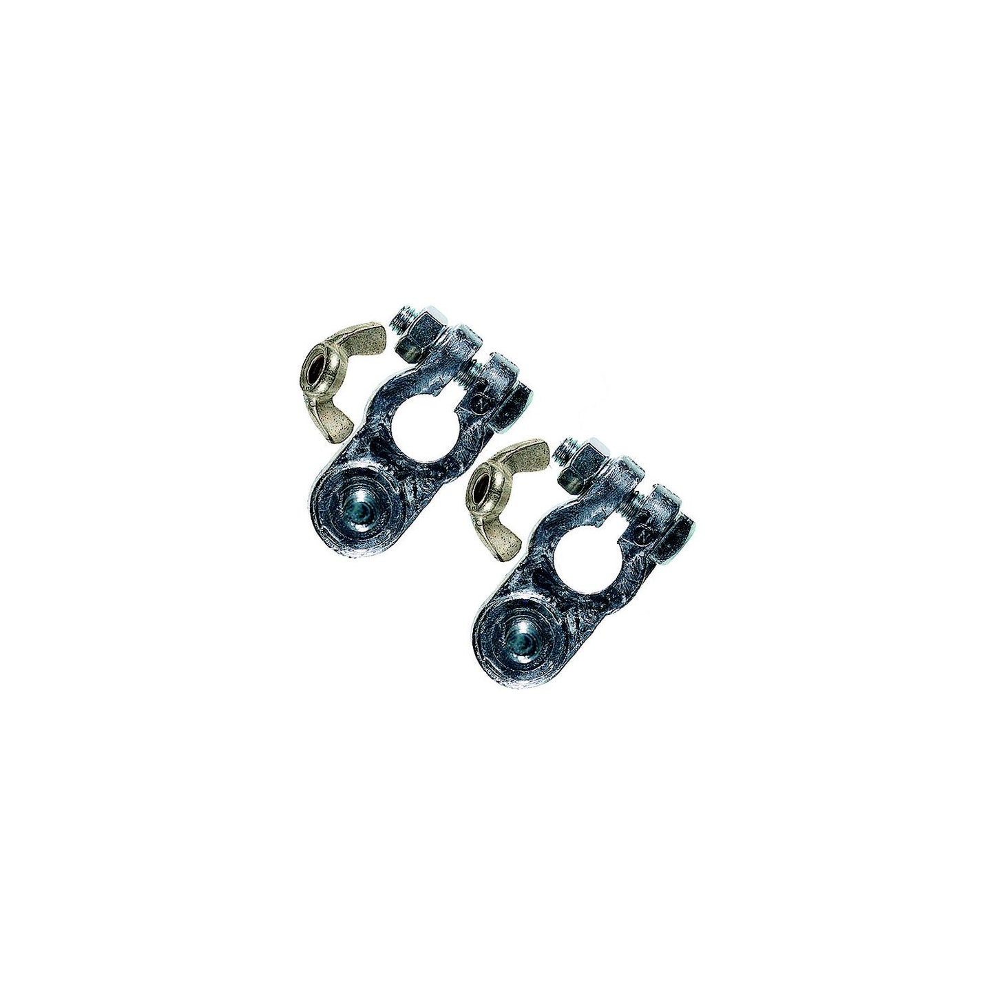 Ancor Lead Battery Terminal Set of One Wing Nut Style for 5/16" Negative Stud and One For 3/8" Positive Stud