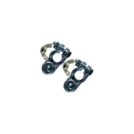 Ancor Lead Battery Terminal Set of One Wing Nut Style for 5/16" Negative Stud and One For 3/8" Positive Stud