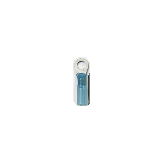 Ancor 311699 Marine Grade Heat Shrink Ring Terminals, 3/8" Fastener, 16-14 Wire, Blue, 100/Pk