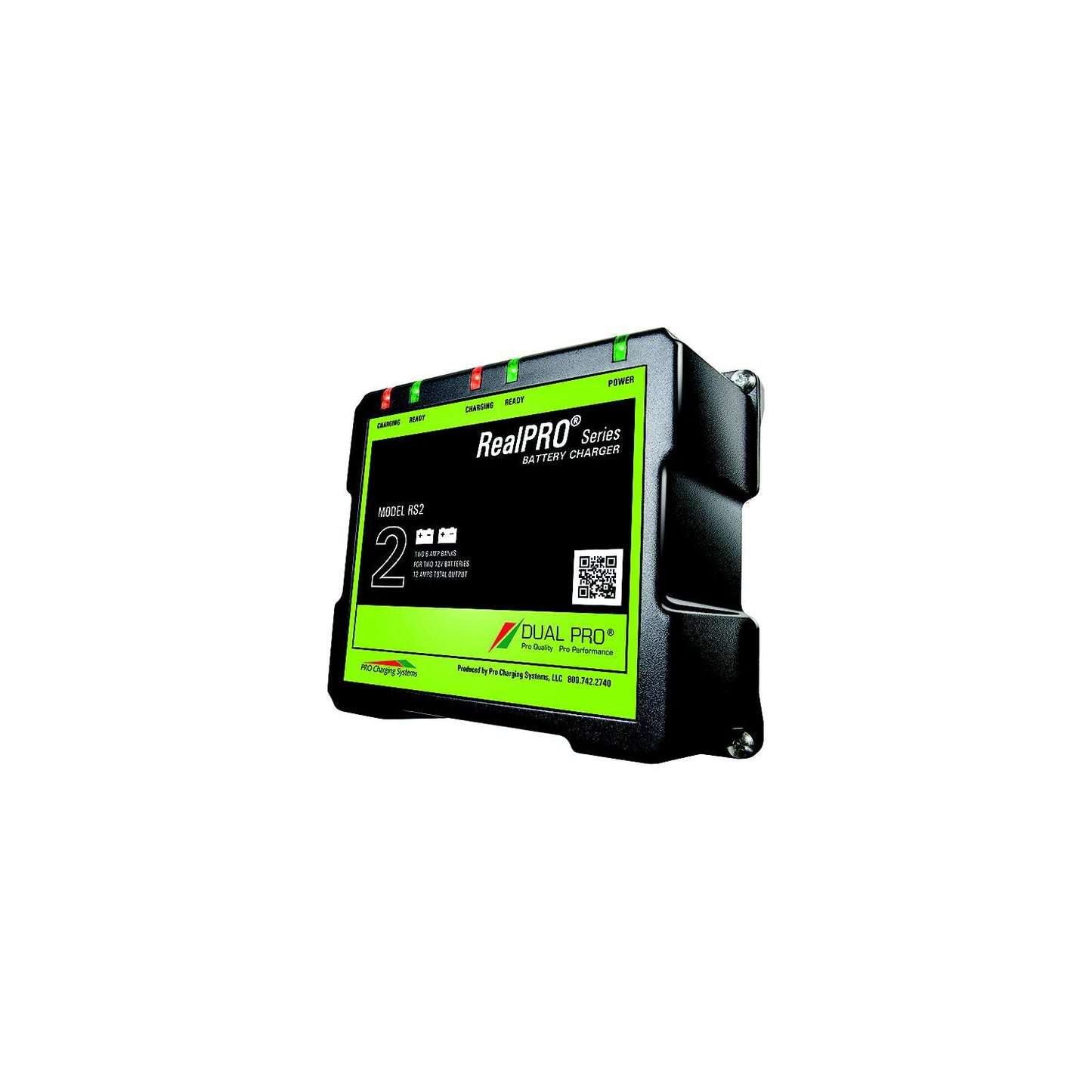 Dual Pro RS2 RealPro Series Battery Charger, 12 Amp 2 Bank