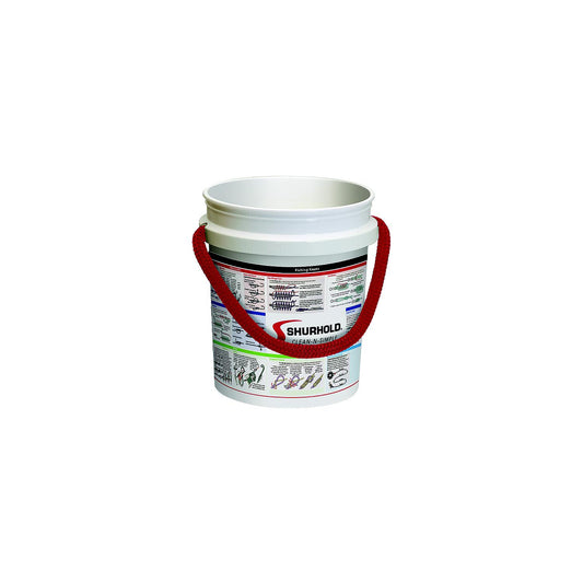 Shurhold 2451BFK Rope Handle Bucket, 5 Gal., White w/Fishing Knots Graphics-Supply Nautica