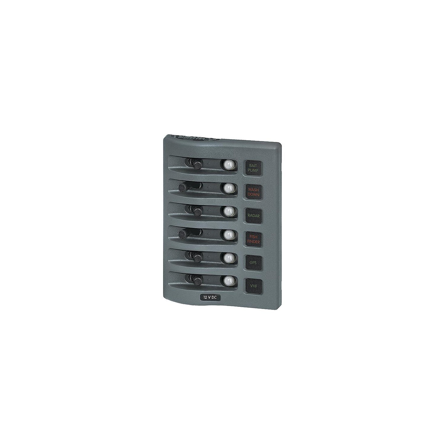 Weatherdeck Breaker Panel 12VAC 6 Pos Gray-Supply Nautica